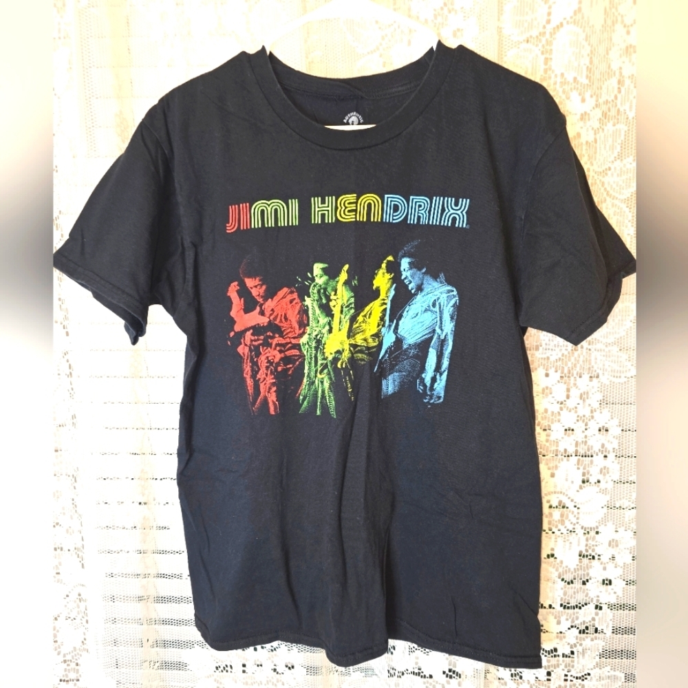 Jimi Hendrix, Black Short Sleeve Graphic T-Shirt, Men M
